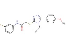 2-{[4-ethyl-5-(4-methoxyphenyl)-4H-1,2,4-triazol-3-yl]thio}-N-(3-fluorophenyl)acetamide