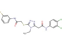 2-[(5-{2-[(3,4-dichlorophenyl)amino]-2-oxoethyl}-4-ethyl-4H-1,2,4-triazol-3-yl)thio]-N-(3-fluorophenyl)acetamide