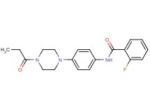 2-fluoro-N-[4-(4-propionyl-1-piperazinyl)phenyl]benzamide