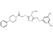 1-[({5-[(3,5-dimethylphenoxy)methyl]-4-ethyl-4H-1,2,4-triazol-3-yl}thio)acetyl]-4-phenylpiperazine