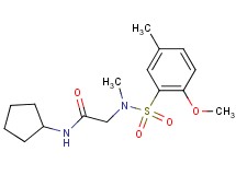 N~1~-cyclopentyl-N~2~-[(2-methoxy-5-methylphenyl)sulfonyl]-N~2~-methylglycinamide