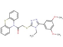 10-({[5-(3,5-dimethoxyphenyl)-4-ethyl-4H-1,2,4-triazol-3-yl]thio}acetyl)-10H-phenothiazine