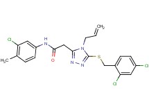 2-{4-allyl-5-[(2,4-dichlorobenzyl)thio]-4H-1,2,4-triazol-3-yl}-N-(3-chloro-4-methylphenyl)acetamide