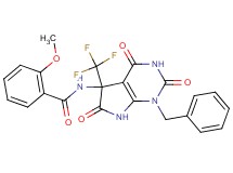 N-[1-benzyl-2,4,6-trioxo-5-(trifluoromethyl)-2,3,4,5,6,7-hexahydro-1H-pyrrolo[2,3-d]pyrimidin-5-yl]-2-methoxybenzamide