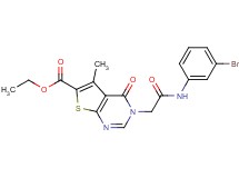ethyl 3-{2-[(3-bromophenyl)amino]-2-oxoethyl}-5-methyl-4-oxo-3,4-dihydrothieno[2,3-d]pyrimidine-6-carboxylate