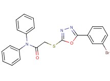 2-{[5-(3-bromophenyl)-1,3,4-oxadiazol-2-yl]thio}-N,N-diphenylacetamide