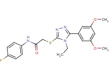 2-{[5-(3,5-dimethoxyphenyl)-4-ethyl-4H-1,2,4-triazol-3-yl]thio}-N-(4-fluorophenyl)acetamide