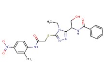 N-{1-[4-ethyl-5-({2-[(2-methyl-4-nitrophenyl)amino]-2-oxoethyl}thio)-4H-1,2,4-triazol-3-yl]-2-hydroxyethyl}benzamide