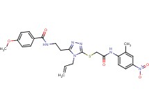 N-{2-[4-allyl-5-({2-[(2-methyl-4-nitrophenyl)amino]-2-oxoethyl}thio)-4H-1,2,4-triazol-3-yl]ethyl}-4-methoxybenzamide