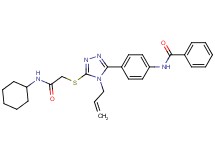 N-[4-(4-allyl-5-{[2-(cyclohexylamino)-2-oxoethyl]thio}-4H-1,2,4-triazol-3-yl)phenyl]benzamide