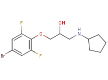 1-(4-bromo-2,6-difluorophenoxy)-3-(cyclopentylamino)-2-propanol hydrochloride