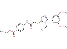 ethyl 4-[({[5-(3,5-dimethoxyphenyl)-4-ethyl-4H-1,2,4-triazol-3-yl]thio}acetyl)amino]benzoate