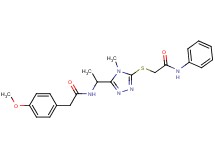 N-(1-{5-[(2-anilino-2-oxoethyl)thio]-4-methyl-4H-1,2,4-triazol-3-yl}ethyl)-2-(4-methoxyphenyl)acetamide