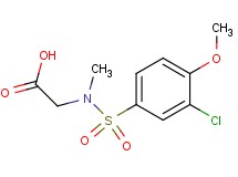 N-[(3-chloro-4-methoxyphenyl)sulfonyl]-N-methylglycine