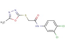 N-(3,4-dichlorophenyl)-2-[(5-methyl-1,3,4-oxadiazol-2-yl)thio]acetamide
