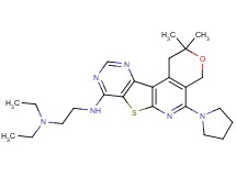 N'-[2,2-dimethyl-5-(1-pyrrolidinyl)-1,4-dihydro-2H-pyrano[4'',3'':4',5']pyrido[3',2':4,5]thieno[3,2-d]pyrimidin-8-yl]-N,N-diethyl-1,2-ethanediamine