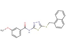 3-methoxy-N-{5-[(1-naphthylmethyl)thio]-1,3,4-thiadiazol-2-yl}benzamide