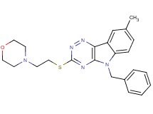 5-benzyl-8-methyl-3-{[2-(4-morpholinyl)ethyl]thio}-5H-[1,2,4]triazino[5,6-b]indole
