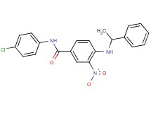 N-(4-chlorophenyl)-3-nitro-4-[(1-phenylethyl)amino]benzamide