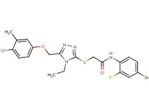 N-(4-bromo-2-fluorophenyl)-2-({5-[(4-chloro-3-methylphenoxy)methyl]-4-ethyl-4H-1,2,4-triazol-3-yl}thio)acetamide