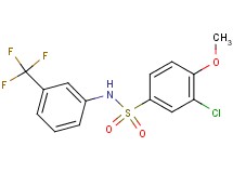 3-chloro-4-methoxy-N-[3-(trifluoromethyl)phenyl]benzenesulfonamide