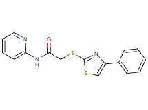 2-[(4-phenyl-1,3-thiazol-2-yl)thio]-N-2-pyridinylacetamide