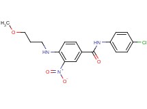 N-(4-chlorophenyl)-4-[(3-methoxypropyl)amino]-3-nitrobenzamide