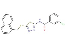 3-chloro-N-{5-[(1-naphthylmethyl)thio]-1,3,4-thiadiazol-2-yl}benzamide