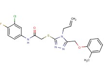 2-({4-allyl-5-[(2-methylphenoxy)methyl]-4H-1,2,4-triazol-3-yl}thio)-N-(3-chloro-4-fluorophenyl)acetamide