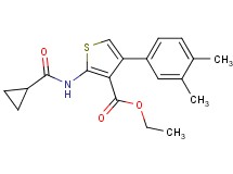 ethyl 2-[(cyclopropylcarbonyl)amino]-4-(3,4-dimethylphenyl)-3-thiophenecarboxylate