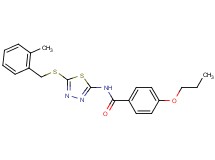 N-{5-[(2-methylbenzyl)thio]-1,3,4-thiadiazol-2-yl}-4-propoxybenzamide