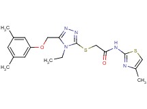 2-({5-[(3,5-dimethylphenoxy)methyl]-4-ethyl-4H-1,2,4-triazol-3-yl}thio)-N-(4-methyl-1,3-thiazol-2-yl)acetamide