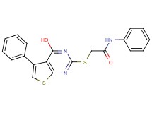 2-[(4-hydroxy-5-phenylthieno[2,3-d]pyrimidin-2-yl)thio]-N-phenylacetamide