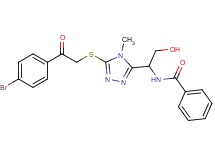 N-[1-(5-{[2-(4-bromophenyl)-2-oxoethyl]thio}-4-methyl-4H-1,2,4-triazol-3-yl)-2-hydroxyethyl]benzamide