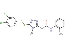 2-{5-[(3,4-dichlorobenzyl)thio]-4-methyl-4H-1,2,4-triazol-3-yl}-N-(2-methylphenyl)acetamide