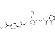 methyl 4-({[(4-allyl-5-{2-[(2-fluorobenzoyl)amino]ethyl}-4H-1,2,4-triazol-3-yl)thio]acetyl}amino)benzoate
