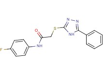 N-(4-fluorophenyl)-2-[(5-phenyl-4H-1,2,4-triazol-3-yl)thio]acetamide