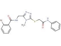 N-({5-[(2-anilino-2-oxoethyl)thio]-4-methyl-4H-1,2,4-triazol-3-yl}methyl)-2-bromobenzamide