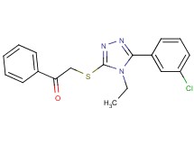 2-{[5-(3-chlorophenyl)-4-ethyl-4H-1,2,4-triazol-3-yl]thio}-1-phenylethanone