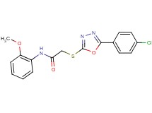 2-{[5-(4-chlorophenyl)-1,3,4-oxadiazol-2-yl]thio}-N-(2-methoxyphenyl)acetamide