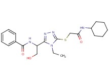N-[1-(5-{[2-(cyclohexylamino)-2-oxoethyl]thio}-4-ethyl-4H-1,2,4-triazol-3-yl)-2-hydroxyethyl]benzamide