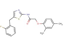 2-(2,4-dimethylphenoxy)-N-[5-(2-fluorobenzyl)-1,3-thiazol-2-yl]acetamide