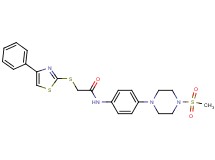 N-{4-[4-(methylsulfonyl)-1-piperazinyl]phenyl}-2-[(4-phenyl-1,3-thiazol-2-yl)thio]acetamide