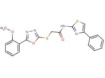 2-{[5-(2-methoxyphenyl)-1,3,4-oxadiazol-2-yl]thio}-N-(4-phenyl-1,3-thiazol-2-yl)acetamide