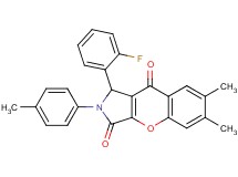 1-(2-fluorophenyl)-6,7-dimethyl-2-(4-methylphenyl)-1,2-dihydrochromeno[2,3-c]pyrrole-3,9-dione