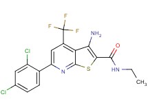 3-amino-6-(2,4-dichlorophenyl)-N-ethyl-4-(trifluoromethyl)thieno[2,3-b]pyridine-2-carboxamide