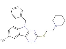 5-benzyl-8-methyl-3-{[2-(1-piperidinyl)ethyl]thio}-5H-[1,2,4]triazino[5,6-b]indole