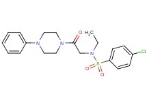 4-chloro-N-ethyl-N-[2-oxo-2-(4-phenyl-1-piperazinyl)ethyl]benzenesulfonamide