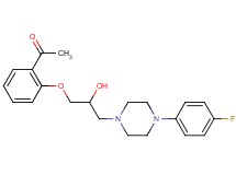1-(2-{3-[4-(4-fluorophenyl)-1-piperazinyl]-2-hydroxypropoxy}phenyl)ethanone dihydrochloride