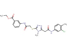 ethyl 3-({[(5-{2-[(3-chloro-4-methylphenyl)amino]-2-oxoethyl}-4-methyl-4H-1,2,4-triazol-3-yl)thio]acetyl}amino)benzoate